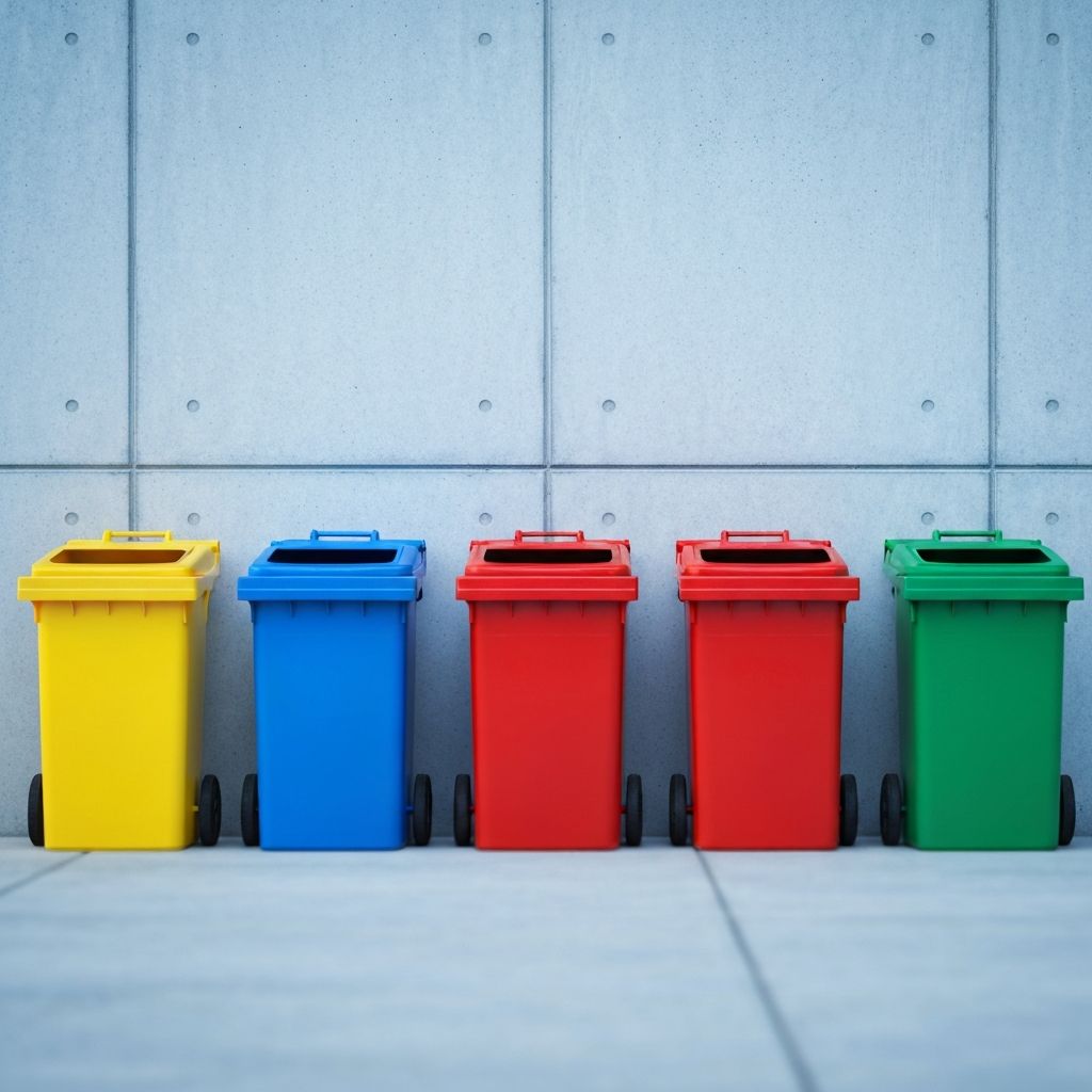 Bacs de recyclage colores